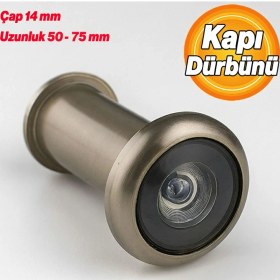 Resim Htm Yapı Kalite Kapı Dürbünü Saten 50-75 mm 14 mm Delik Çapı Güvenlik Gözetleme Aparatı Metal Gövde 