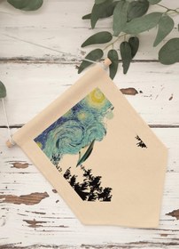 Resim Balkon Pinterest Duvar Dekoru, Van Gogh Sanat Serisi, Kanvas Flama Askılı Duvar Örtüsü NO:450 - Renkli - 18 / 30 x 40 