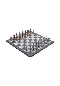 Resim Gifthome Metal Satranç Takımı-seti orta ispanyol antik gri Mermer 