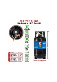 Resim 30 Litre Euro Karavan Lpg Tankı Siyah 