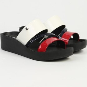 Resim Pierre Cardin Kırmızı Dolgu Topuk Günlük Kadın Terlik 7497 Kırmızı - Beyaz 