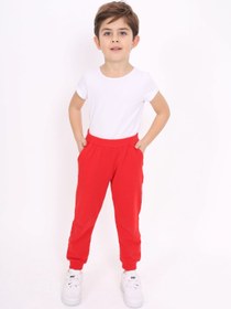 Resim Toontoy Kız Çocuk Baskılı Beli Paçası Ribanalı Cepli Basic Jogger Eşofman Altı 2 İplik 