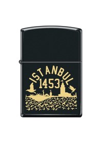 Resim Zippo Siyah Mat İstanbul Çakmak 