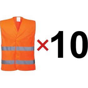 Resim Starline Reflektörlü Ikaz Yeleği Turuncu Fosforlu Işçi Yelek - Xl 