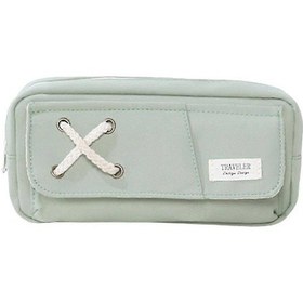 Resim Ganzhoushop Kalem Kutusu Büyük Kapasiteli Kalem Kalem Çantası Kese Elde Taşınabilir Sanat Çantası Ofis Kolej Okul Düzenleyici,yeşil 