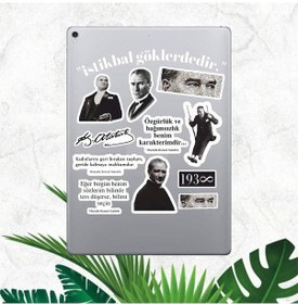 Resim Atatürk Sticker Seti, Çıkartma, Ajanda Bujo Scrapbook Kolaj Etiket Bullet Journal Diğer 