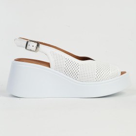 Resim Pierre Cardin Beyaz Kadın Dolgu Topuklu Ayakkabı PC-54587 