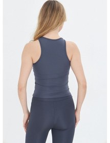 Resim Sportempt Lesa Wear Çapraz Detaylı Basic Spor Crop Atlet Antrasit 