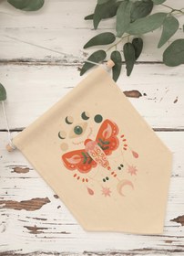 Resim Yatak Odası Duvar Dekoru, Pinterest Oda Dekoru, Boho Kanvas Flama Askılı Duvar Örtüsü Ve Süsü NO:471 - Renkli - 16 / 30 x 40 