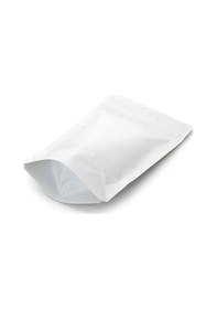 Resim Pencereli Beyaz Kraft Kilitli Doypack Ambalaj 16 X 27 + 4 Cm. 500 Gr. -50 Adet 