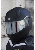 Resim Strada Mat Siyah Kask Güneş Vizörlü C3 Siyah 