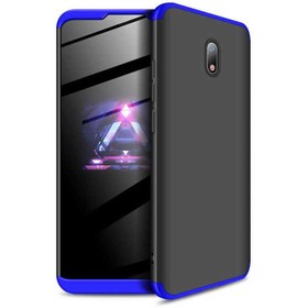 Resim Xiaomi Redmi 8A Uyumlu Kılıf Ays Kapak Siyah-Mavi 