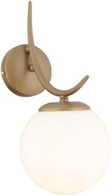 Resim Germaine Tekli Eskitme Beyaz Camlı Modern Yatak Başı, Salon Aplik 