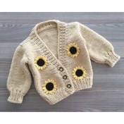 Resim Handmadee Bebek Hırkası El Örgüsü Hediyelik Bebek Örgü 