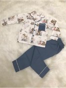 Resim The Soft Concept Çocuk Pijama Takımı Pamuklu Poplin - Orman Mavi 