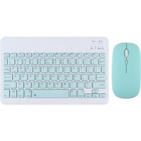 Resim TahTicMer Huawei MediaPad T3 10 9.6 inç Uyumlu Kablosuz Bluetooth Klavye Mouse Set 