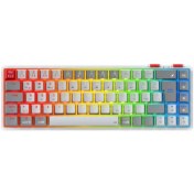 Resim Rampage Yoru Mini Pro Gri/beyaz Wifi+Bluetooth Klavye Red Swich Q Mekanik Klavye Gaming Oyuncu Klavye 