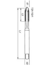 Resim MTE Makina Takım PM TIN DIN371B Venüs Makina Kılavuzu M3(6H) - B10822000300 