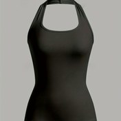 Resim Kadınların Y2K Seksi Sırtı Açık Askılı Üstü - Ayarlanabilir Askılı ve Ruched Detaylı, Rahat Yazlık Üstü, Rahat Kıyafet, Çok Yönlü Moda, Ayarlanabilir Askılar 