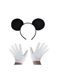 Resim Mey İthalat Siyah Mickey Mouse Tacı Ve Beyaz Eldiven Seti Diğer 