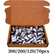 Resim 300/200/120/70 adet 4 Boyut (M4 M5 M6 M8) Perçin Somunu Sıralama Aracı, Sac Montajı, Mobilya Tamiri, Otomobil Endüstrisi, Ev Dekorasyonu için Uygun 
