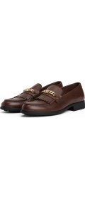 Resim Tommy Hilfiger Deri Koyu Kahve Kadın Loafer FW0FW08971GV0 