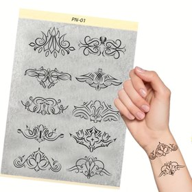 Resim 1 Adet A4 El Çizimi Desenli ve Sarmal Motifli Dövme Transfer Kağıdı - Çizim Gerektirmeyen DIY Geçici Dövme Şablonu, Başlangıç Seviyesi ve Sanatçılar İçin, Vücut & Tırnak Sanatı Tasarımlarına Uygun, Detaylı Desenler, Çok Yönlü Sanat Aracı 