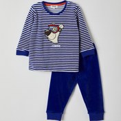 Resim Woody Kadife Erkek Bebek Pijama-plc - 912-kutup Ayısı Temalı Çizgili Ekru 