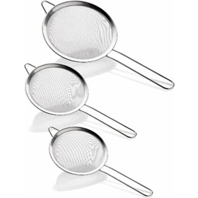 Resim Pileli Store Büyük 3'lü Metal Süzgeç ROYALEKS-CLKN-1359 