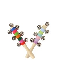 Resim Jwin Jzs-101 Metal Zilli Ahşap Marakas - Saplı El Zili 