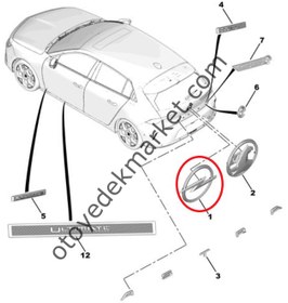 Resim Opel Astra (2022-2024) Arka Marka Amblemi (Orijinal) 