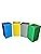 Resim geri dönüşüm kutusu iç mekan sıfır atık ve geri dönüşüm kutusu 35x35x70cm plastik oluklu kagıt cam metal plastik atıklar için 4lü set corrugated plastic sheets oluklu plastik koli 