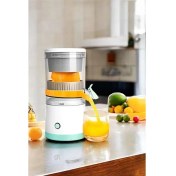 Resim Katı Meyve Sıkacağı Taşınabilir USB Şarjlı Pratik Paslanmaz Çelik Bıçaklı 