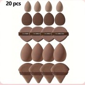 Resim 5/10/20/30/40/100 adet Makyaj Aracı Seti Kahverengi Set, Üçgen Pudra Pufu ve Hava Yastığı Pudra Pufu ve Güzellik Blender'i içerir, Mini Detay Parmak Pudra Pufu Güzellik Blender'i, Sıvı Fondöten ve Kuru Pudra Ayarlamak İçin Mükemmel, Islak ve Kuru Kullanım, Ultra Yumuşak Kadife Malzemeden Yapılmıştır, Profesyonel Makyaj Sanatçıları Eğitimi Makyaj Koleji, Güzellik Blender'leri, Makyaj Pufu, Makyaj Araçları, Pudra Pufu Konteyneri 