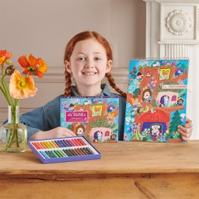 Resim Eeboo 36'lı Yağlı Pastel Boya - Mushroom House - 5 YAŞ VE ÜZERİ 