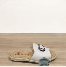 Resim Venüs 2512205y İnce Taban Toka Detaylı Deri Kadın Terlik Siyah 