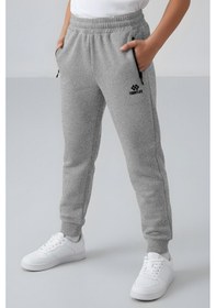 Resim Tommylife Gri Melanj Erkek Çocuk Jogger Fermuarlı Cep Standart Kalıp Manşetli Eşofman Alt - 64042 Gri Melanj 