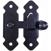 Resim Fransız Kilidi Bahçe Kapısı Mandalı Siyah 