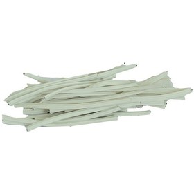 Resim Lokman Avm Bağlama Teli Tel Klips Pvc Kaplamalı Beyaz Takribi 100 Adetli 1 Paket 100 G 