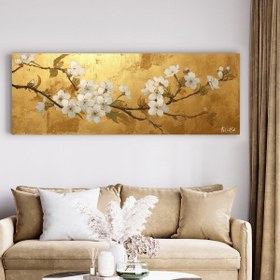 Resim Altın Ve Beyaz Çiçek - 200x70 