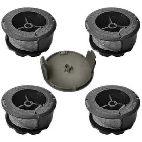 Resim Bosch F016800570 4 Makara 1 Kapak Bosch Universal Grasscut 1600a01r5j İçin Yedek Düzeltici Makarası 4 Makara 1 Kapak 