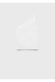 Resim MANGO Kids Asimetrik ribana bluz 