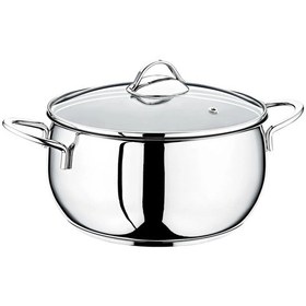 Resim 2060 Paslanmaz Çelik Yarım Küre Derin Tencere 20x10 Cm Sade Gümüş 