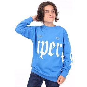 Resim Toontoy Kids Toontoy Erkek Çocuk Baskılı Sweatshirt Saks 