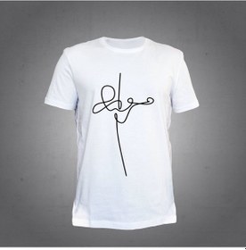 Resim Herşey Nota Keman Beyaz Unisex Tshirt 001 