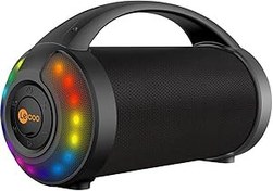 Resim Lecoo DS156 Boombox RGB Bluetooth 5.0 Uzun Kullanım Süresi Geniş Çekim Alanı Zengin Medya Paneli 360° Ses İşlevli 2 Pasif Radyatörlü Stereo 1500mAh 8.5W Tepe Güç TWS Taşınabilir Hoparlör 