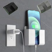 Resim 1/2/4 adet Duvara Monte Çok Fonksiyonlu Telefon Tutucu ve Uzaktan Şarj İstasyonu - Lazy Band ile Alan Tasarrufu Sağlayan Tasarım, Ev Eğlence Kurulumu İçin İdeal, Eğlence Kurulumu|Modern Duvar Montajı|Dayanıklı Plastik 