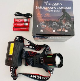 Resim Alaska Company Çok Fonksiyonlu En Güçlü Kafa Feneri Siyah 
