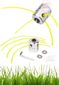 Resim Profesyonel Kırılmaz Metal Çok Fonksiyonlu Motorlu Tırpan Ot Çim Biçme Universal Metal Başlık 