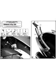 Resim Gıvı Sr361 Yamaha X-cıty 125-250 07-16 Arka Çanta Taşıyıcı Tek Renk 